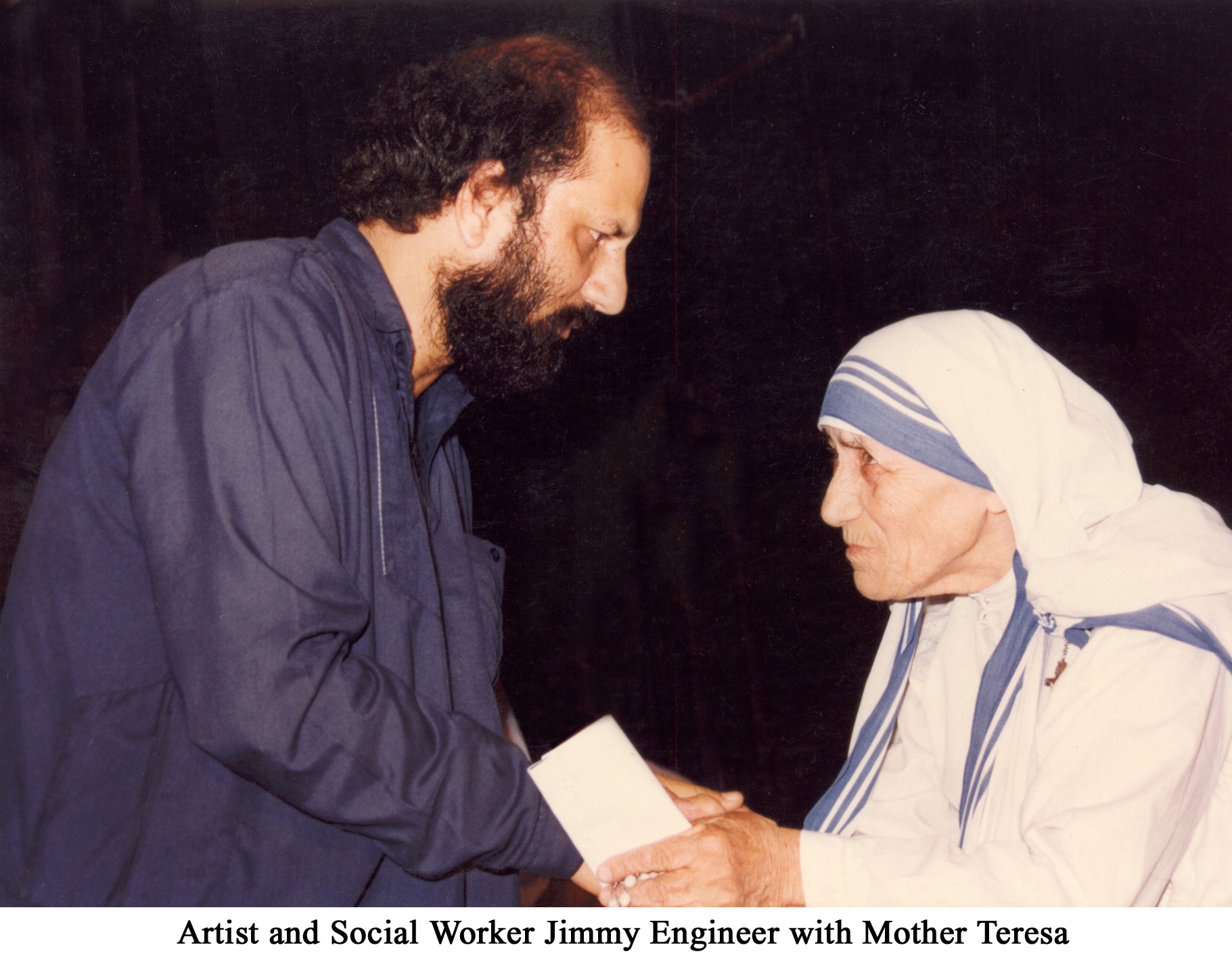 Artist and Social Worker Jimmy Engineer with Mother Teresa