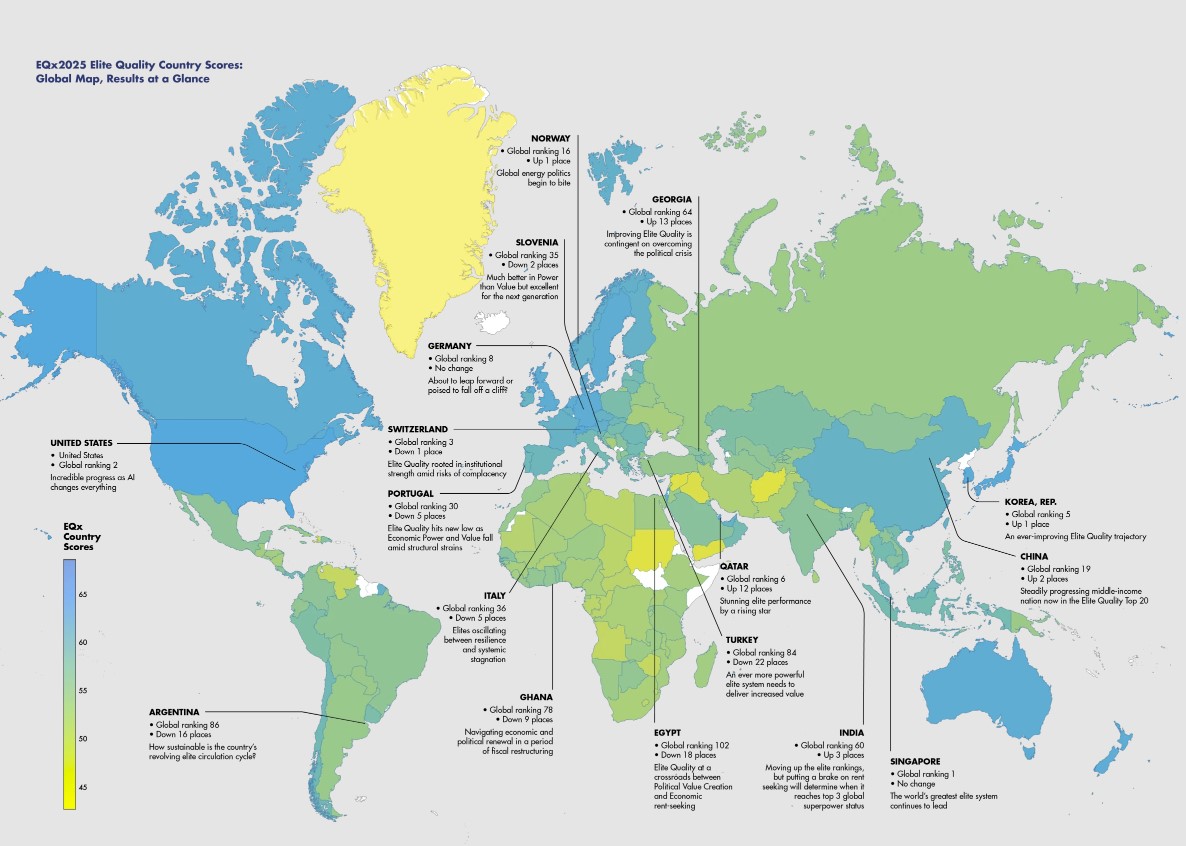 精英治国新加坡连续六年蝉联“精英素质指数”全球第一| 时代财智